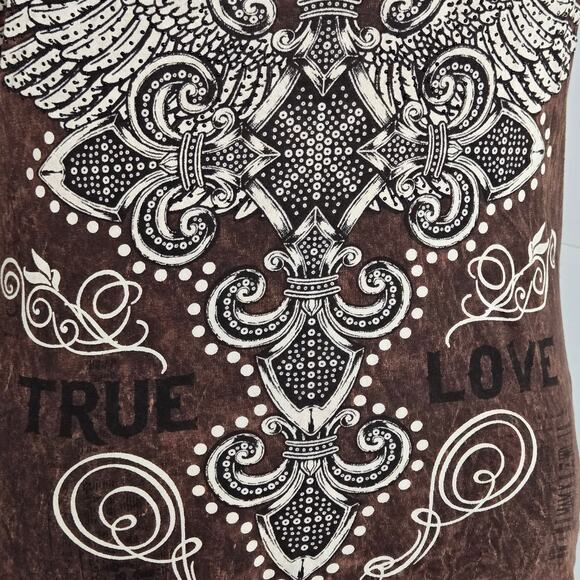 🎄 Daytrip Buckle EUC Faithful True Love lace stud tie dye Vintage top Small - Picture 15 of 16